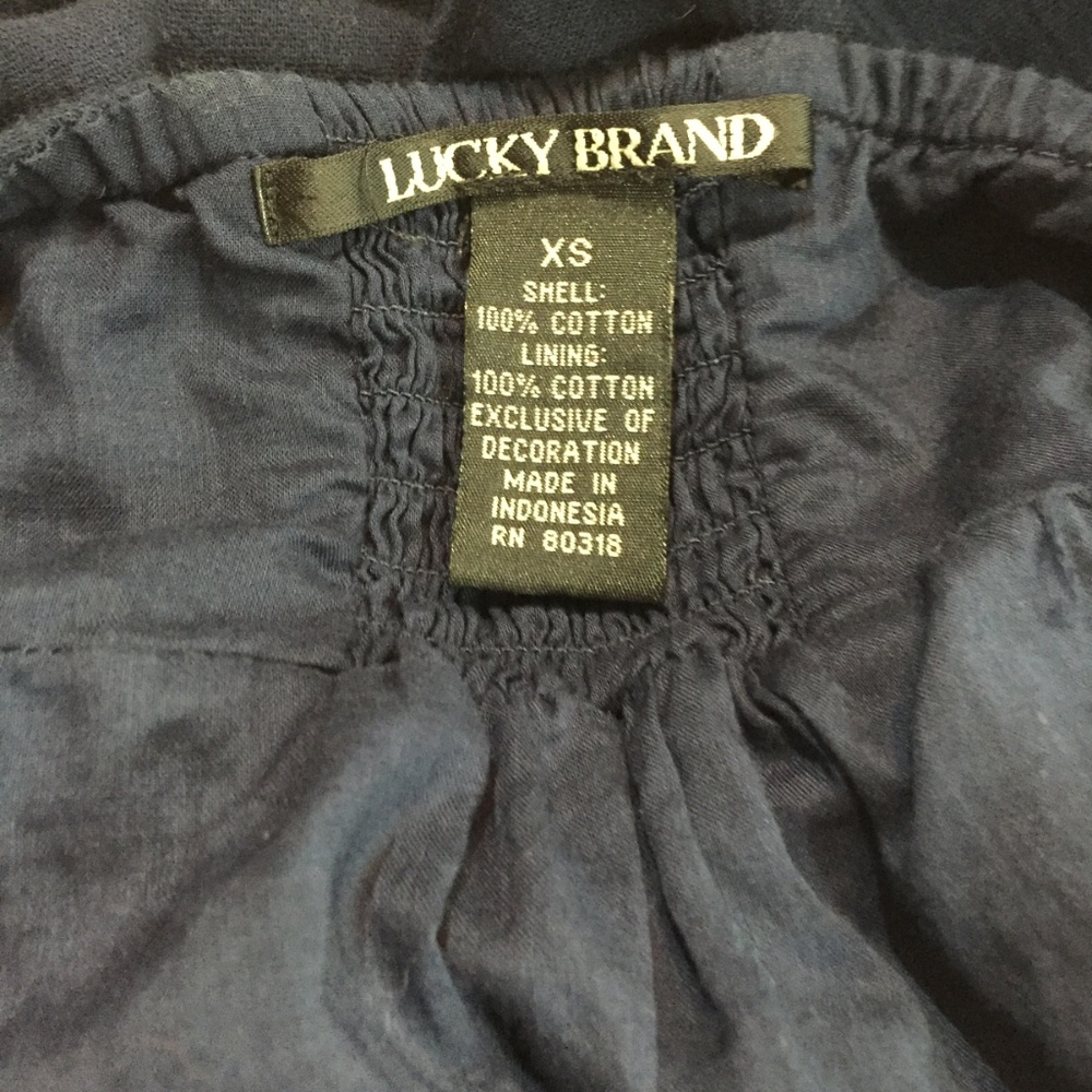 Lucky Brand Dress Dark Blue Spaghetti Strap XS - Picture 6 of 7